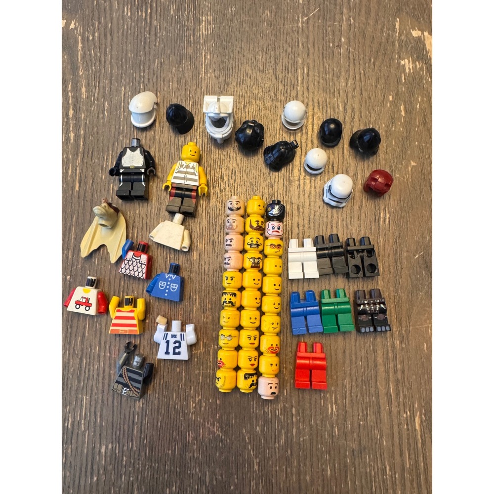 Genuine LEGO Minifigure Parts Heads Torsos Legs Helmets Star Wars Accessories